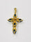 Pendentif Pendentif croix or jaune saphirs et diamant 58 Facettes