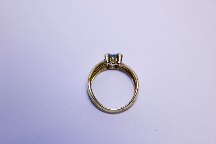 Bague 53 Bague Aigue-marine 58 Facettes