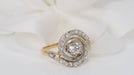 Ring Two-tone gold and diamond swirl ring 58 Facettes 31338