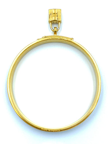 Bracelet Hermès. Bracelet Kelly métal doré et cuir 58 Facettes