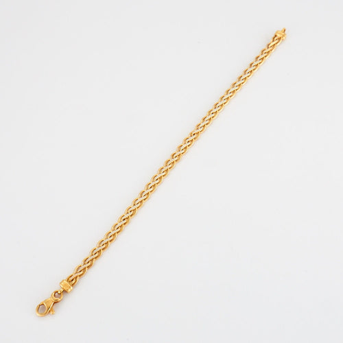 Bracelet Bracelet 2 ors maille tressée 58 Facettes EL11
