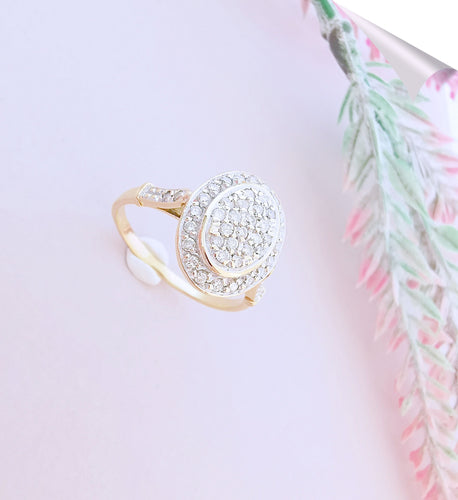 Bague 59.5 Bague Diamants Or Deux Tons 58 Facettes AA 1521