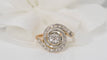 Bague Bague tourbillon en or bicolore et diamants 58 Facettes 31338