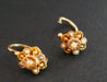 Old Fine Pearl Sleeper Earrings, Yellow Gold 58 Facettes