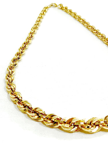 Collier Collier Or Rose Maille Corde 58 Facettes 3124/1