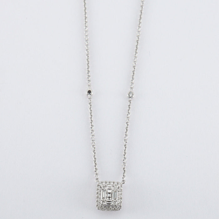 Collier Collier en or blanc & diamants 58 Facettes