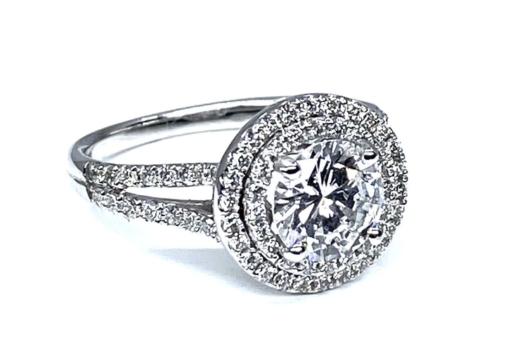 Bague 50 Bague diamant 0,97 carat couleur E 58 Facettes AB256