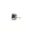 Bague 55 Bague en or blanc 18 carats , tanzanite et diamants baguettes 58 Facettes