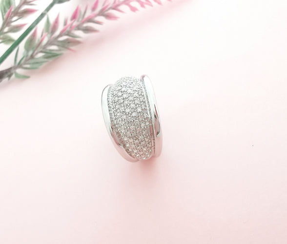 Bague Bague Jonc bombé Diamants 1,10ctt Or gris 58 Facettes AA 1610