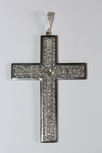 Pendentif Pendentif Croix Platine Diamants Art Déco 58 Facettes 529
