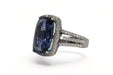 Bague Bague Or blanc Tanzanite Diamants 58 Facettes