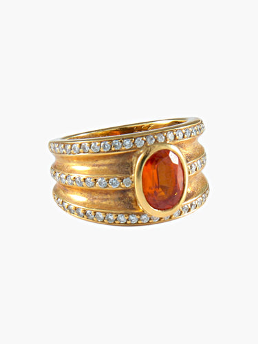 Bague 50 Bague Citrine Diamants 58 Facettes
