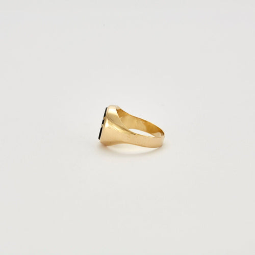 Bague 46 Bague Or jaune Onyx 58 Facettes