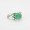 Bague 59 Bague Emeraude cabochon Diamants 58 Facettes ALGU07