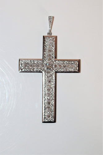 Pendentif Pendentif Croix Platine Diamants Art Déco 58 Facettes 529