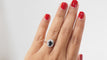 Bague 53 Bague Marguerite En Or Blanc, Saphir Et Diamants 58 Facettes 31757