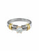 Ring 57 TWO GOLD & DIAMOND SOLITAIRE RING 58 Facettes BO/150024