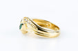 Ring 52 Emerald diamond ring in solid gold 58 Facettes