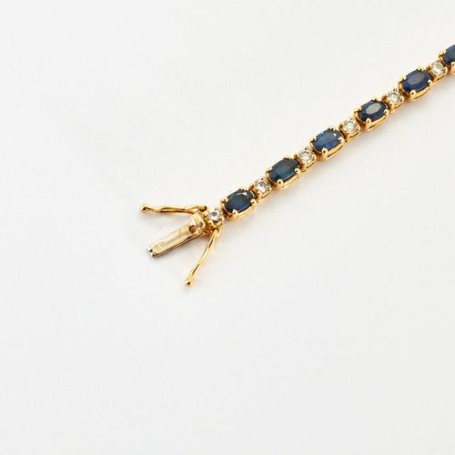 Bracelet Bracelet ligne Saphirs Diamants 58 Facettes 230499