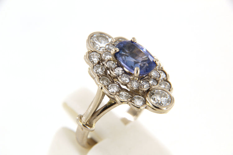 Bague Bague Marquise, saphir et diamant 58 Facettes 6283q