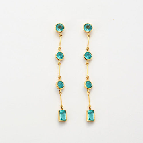 Boucles d'oreilles Boucles d'oreilles Apatites 58 Facettes