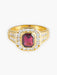Ring 48 Garnet and Diamond Ring 58 Facettes