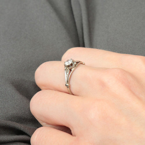 Bague Bague de fiançailles Art Déco 58 Facettes