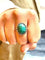 Bague Bague or argent turquoise diamants 58 Facettes