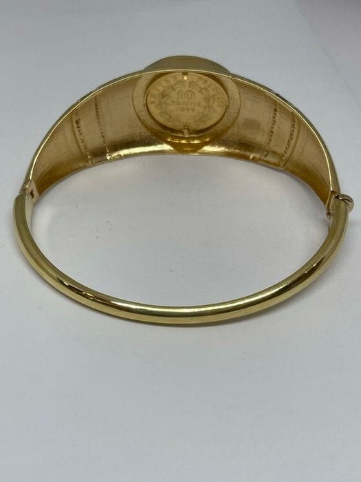 Bracelet Bracelet jonc style Versace  pièce de 10 francs Napoléon III 58 Facettes