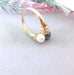Ring Ring “Toi et Moi” Hematite cultured pearl 58 Facettes AA 1542