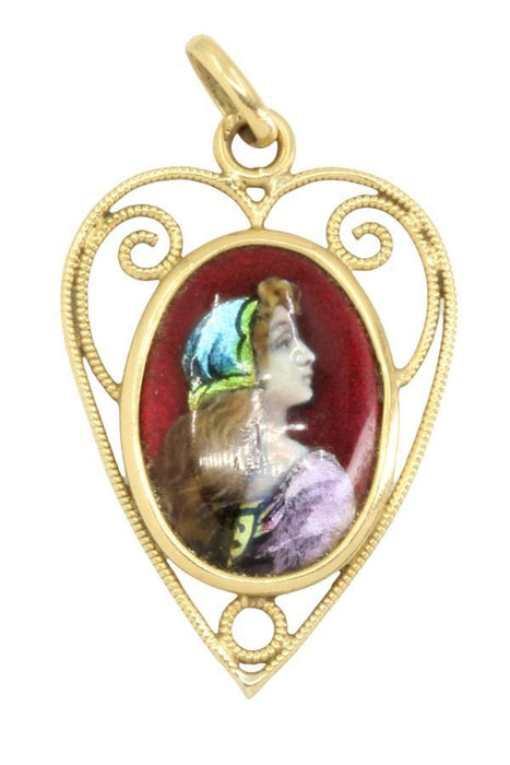 Pendentif PENDENTIF ANCIEN ÉMAIL DE LIMOGES 58 Facettes 046531