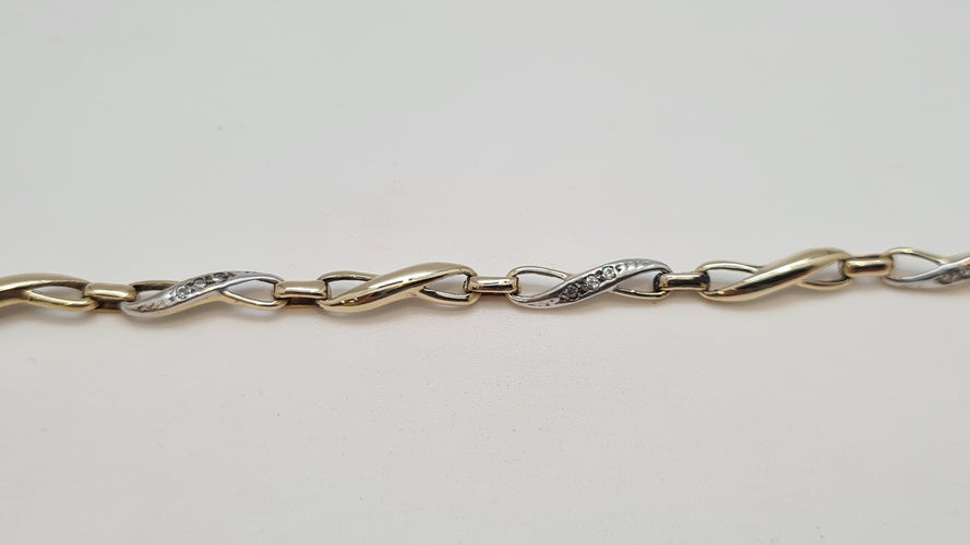 Bracelet Gourmette en Or Jaune & diamants 58 Facettes