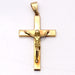 Yellow gold cross pendant with Christ pendant 58 Facettes E360220