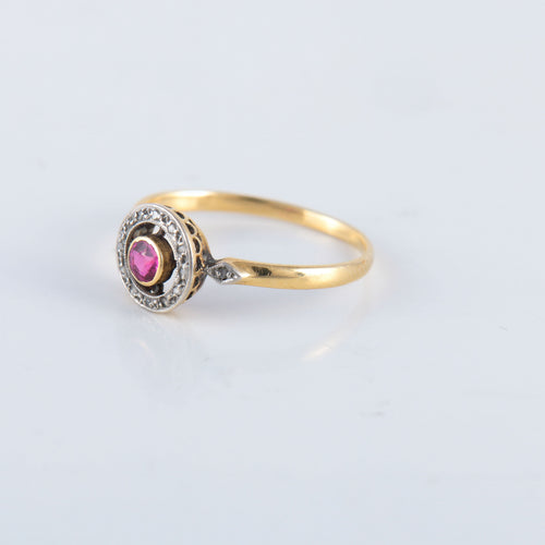 Bague 55 Bague rubis diamant ancienne 58 Facettes
