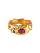 Ring Yellow Gold Ruby Ring Art Nouveau Style 58 Facettes