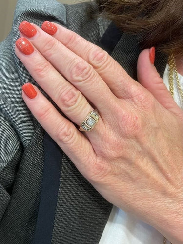 Bague 58 BAGUE DIAMANT ANNÉES 30 58 Facettes 054531