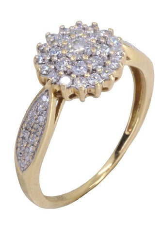 Bague 54 BAGUE MODERNE PAVAGE DIAMANTS 58 Facettes 070381