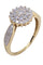 Bague 54 BAGUE MODERNE PAVAGE DIAMANTS 58 Facettes 070381