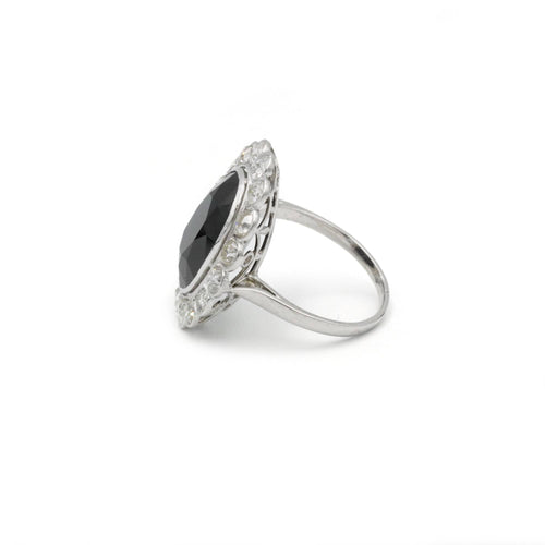 Bague Bague Platine, Diamants & saphir 58 Facettes 230108R