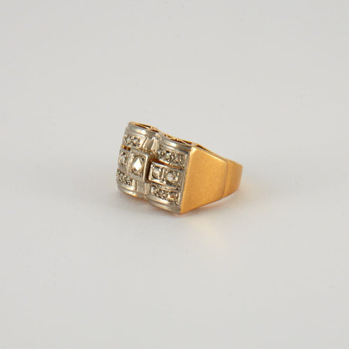 Bague 48.5 Bague Tank Diamants 2 ors 58 Facettes EL2-72