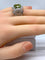 Bague 51 Bague Art Déco Platine diamants et péridot 58 Facettes