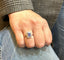 Bague 55 Bague en or blanc 18 carats , tanzanite et diamants baguettes 58 Facettes
