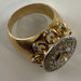 Ring 58 Vintage Ring 1960 Yellow Gold, Platinum & Diamonds 58 Facettes