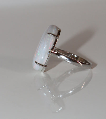 Bague Bague OPALE blanche d'Australie 58 Facettes 479