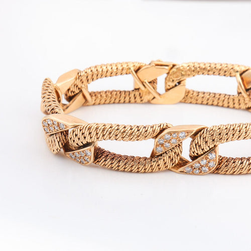 Bracelet GEORGES LENFANT, Rare Bracelet en Or & Diamants 58 Facettes