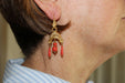 Earrings Antique coral gold earrings 58 Facettes 7344