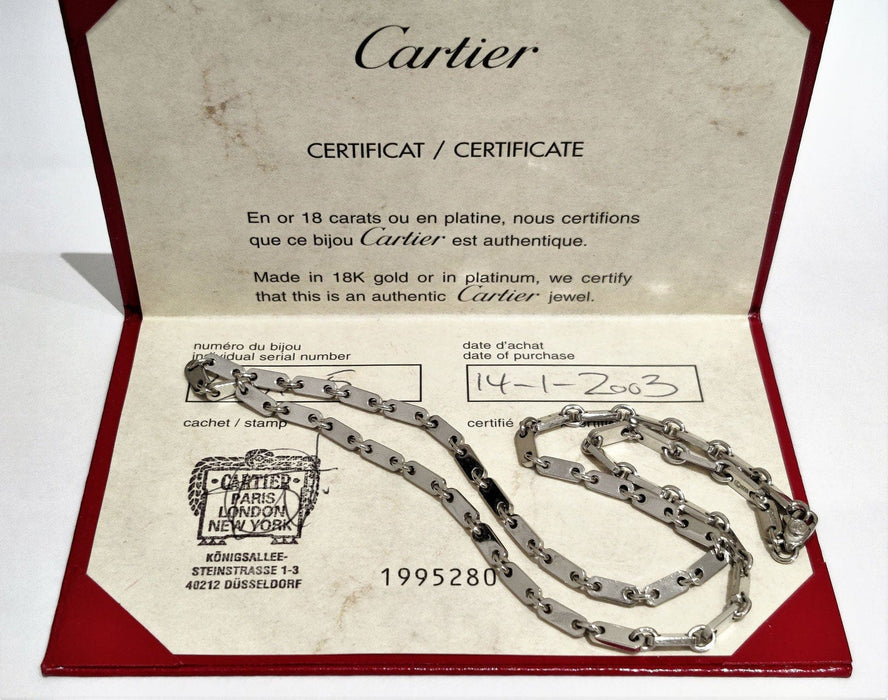 Collier Chaine Cartier or blanc 58 Facettes 1-902/1