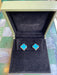Van Cleef & Arpels Alhambra Vintage Turquoise White Gold Earrings 58 Facettes BS143
