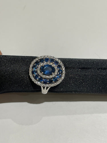 Bague Bague duchesse Saphir Diamants 58 Facettes