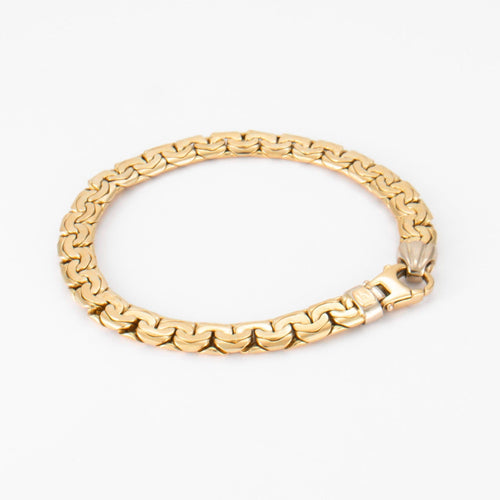 Bracelet Bracelet Maille plate tressée en Or jaune 58 Facettes EL4